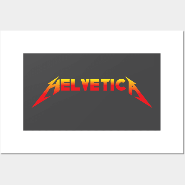 Helvetica on Fire Wall Art by Tameink